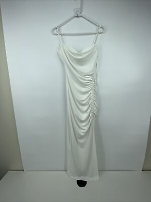 #ad ZARA NEW WOMAN STRAPPY LONG DRESS White Ivory Size US S $44.00