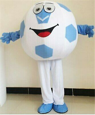 #ad Football Blueamp;White Mascot Costume Suit Cosplay Party Game Dress Outfit Adult us AU $294.20