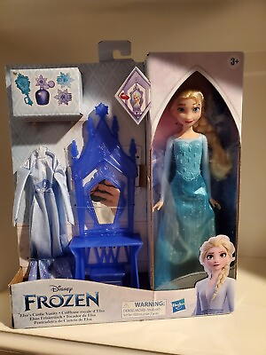 #ad Disneys Frozen Elsa#x27;s Castle Vanity Doll 2 Dresses And Accessories New $11.98