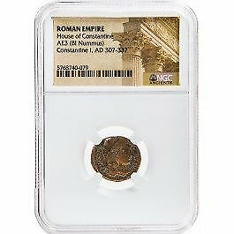 #ad Roman AE 3 4 of Constantine I the Great AD 272 337 NGC LG Roman Coin Slab $39.99