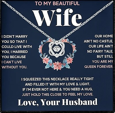 #ad To My Wife Necklace Christmas Gift For Wife Wife Gift Valentine Gifts For Her $22.99