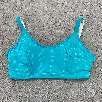 Champion Sports Bra Womens 40C Blue Pattern Adjustable Straps Gym Workout $9.95