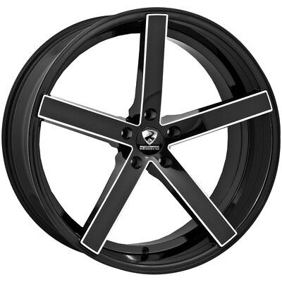 #ad Ravetti M1 20x8.5 5x120 38mm Black Milled Wheel Rim 20quot; Inch $237.00