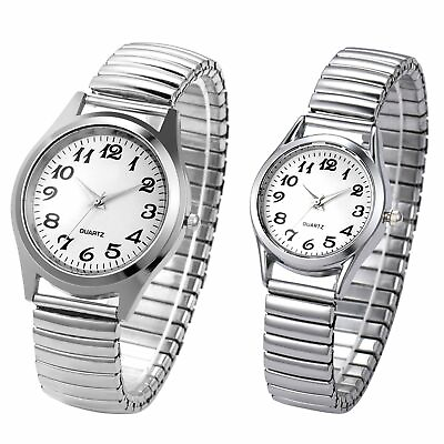 #ad Stylish Men Women Analog Quartz Wrist Watch Stainless Steel Band Dress Watches $9.99