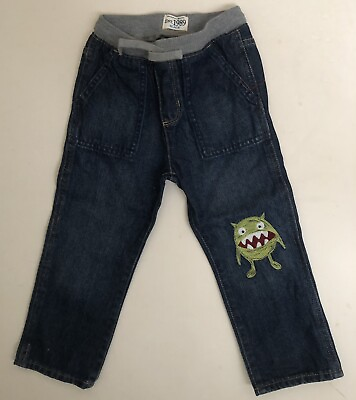 #ad The Children’s Place Boy’s Kids Stitched Monster Blue Jeans Size 3 T Fast Ship $19.95