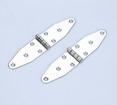 #ad 2PCS Marine Stainless Steel Mirror Polished Door Hinge Boat Strap Hinges $14.25