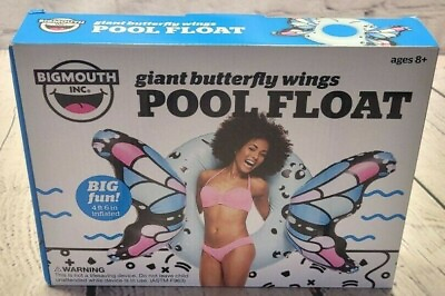 #ad Bigmouth Pool Float Giant Butterfly Wings Raft Inflatable 4ft 6quot; Swim Swimming $15.29