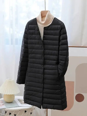 #ad Women Winter Coat 2023 New Autumn Ultra Light Duck Down Jackets O neck Long Sle $115.31