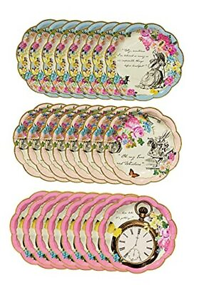 #ad Talking Tables Pack of 24 Alice in Wonderland Themed Disposable Paper Plates $17.72