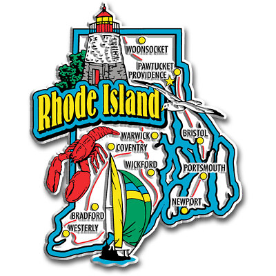 #ad #ad Rhode Island Jumbo State Magnet by Classic Magnets $8.99