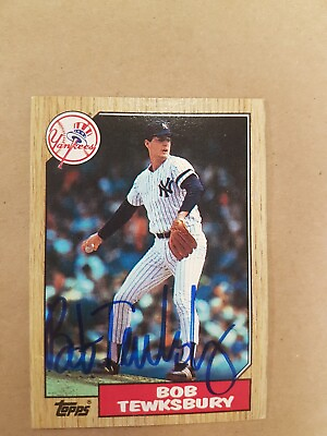 #ad Bob Tewksbury Topps Autograph Photo SPORTS signed Baseball card MLB 1987 $23.99
