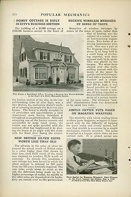 #ad 1921 Magazine Article $6000 House Built in Downtown Des Moines Iowa Realtor $9.99