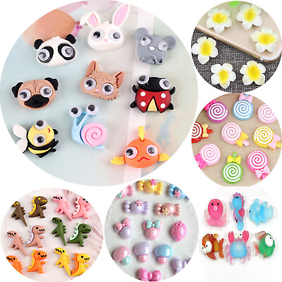 #ad 20 Flatback Resin Cute Various Animal Flower Candy Cabochons Scrapbooking Craft $3.59