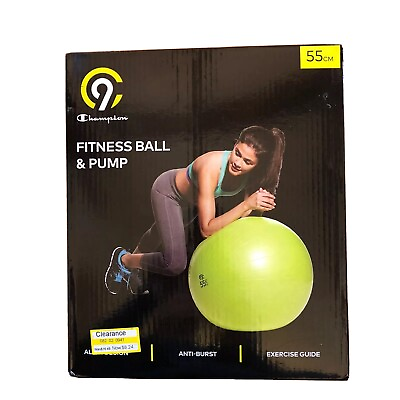 #ad Champion Fitness Ball amp; Pump Yoga Ball Birth Ball 55cm $3.20