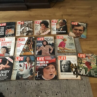 #ad Vintage LIFE Magazine lot of 14 1972 Great ads in these . memories galore $85.00