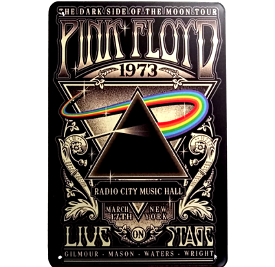 #ad Pink Floyd Vintage Metal Sign 70s Rock amp; Roll Concert Poster Tin Sign Decor 12x8 $13.50