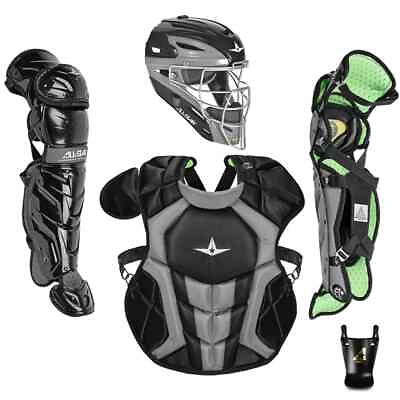 #ad All Star CKCC1216S7X System7 Axis Pro Catcher#x27;s Set Ages 12 16 Black Grey $429.95