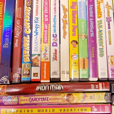 #ad DVDs Children#x27;s Kids Family Live or Animation USED or NEW U Pick Lot C $5.99