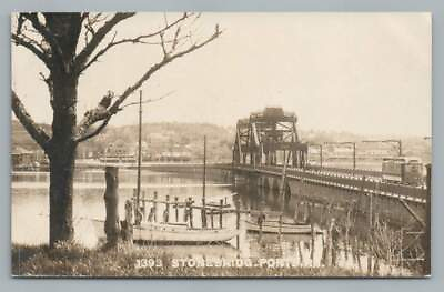 Stone Bridge TIVERTON Portsmouth Rhode Island RPPC Antique Dubois Photo 1910s $39.99