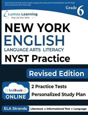 #ad New York State Test Prep: Grade 6 English Language Arts Literacy ELA Practice $28.69