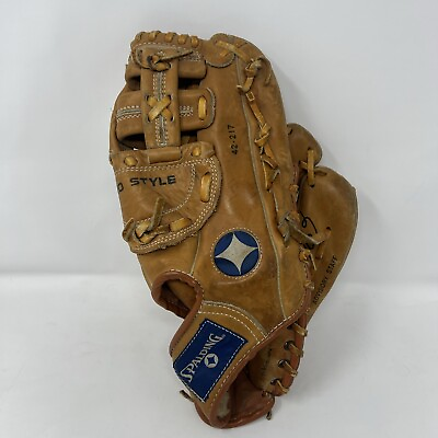 #ad #ad Spalding Model 42 217 Baseball Softball Glove Mitt RHT 13quot; Jim Rice Pro Model $23.79