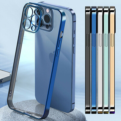 #ad Case For iPhone 15 14 13 12 11 Pro Max XS XR X SE Clear Shockproof Plating Cover GBP 3.59