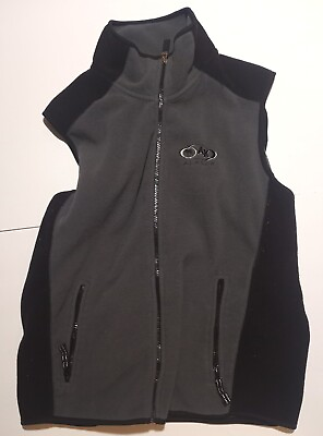 #ad Polar Quality Sportswear Medium Grey and Black Sleeveless Zip Up Jacket $22.50