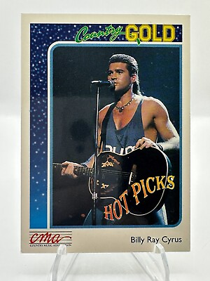 #ad 1992 CMA COUNTRY GOLD #1 BILLY RAY CYRUS TRADING CARD $3.19
