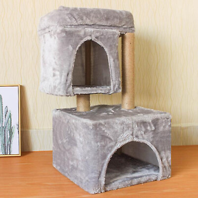 #ad Cat Tree Tower Condo Bed Furniture Scratching Post Pet Tree Kitty Play House 28quot; $32.30