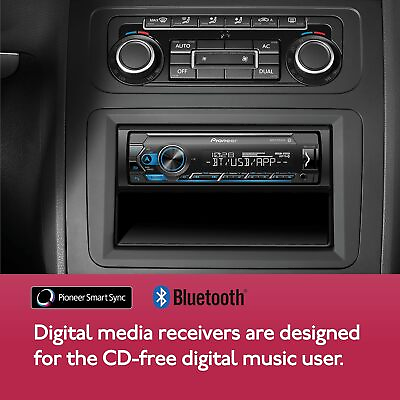 #ad Pioneer MVH S322BT 1 DIN Bluetooth Audio Digital Media Receiver Smart Sync. $174.99