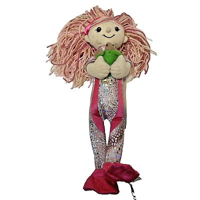 #ad Wildlife Artist Plush Sparkle Girl Pink Doll with Turtle Stuffed Toy 12quot; $10.18