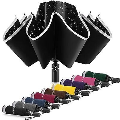 #ad Bodyguard Inverted Umbrella Large Windproof Umbrellas for Rain Sun Travel Umb... $31.01