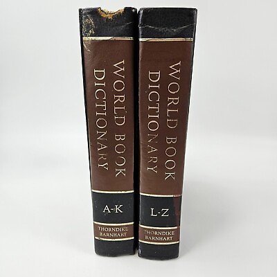 #ad Lot Of 2 The World Book Dictionary Volume A Z By Clarence And Robert Barnhart $21.00