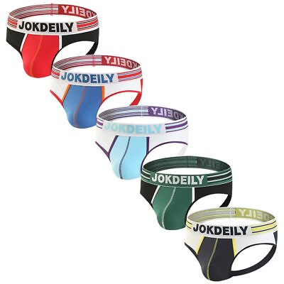 #ad Men#x27;s Athletic Supporters Jockstrap 5 Pack Cotton and Mesh Active Underwear ... $43.09