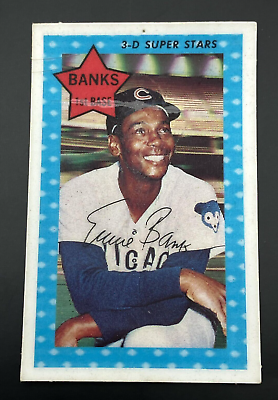 #ad 1971 Kellogg#x27;s Baseball #50 Ernie Banks Chicago Cubs MLB HOF Star $14.95