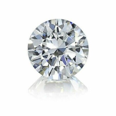 #ad 1.00Ct Round Cut 6.50 mm Certified D VVS1 Ring Size Stone Natural Moissanite $131.36