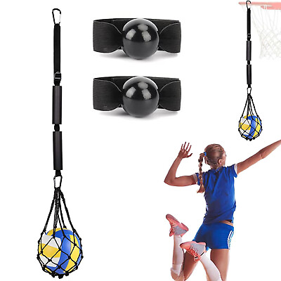 #ad Volleyball Spike Training Equipment Aid Solo Hitting Serving Gesture Trainer Set $27.61