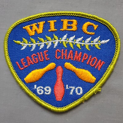 #ad Vintage WIBC League Champion Bowling Patch 1969 1970 $9.00