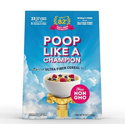 Poop Like Champion High Fiber Cereal Low Carb Keto Friendly Clean Label 0%Gluten $22.11