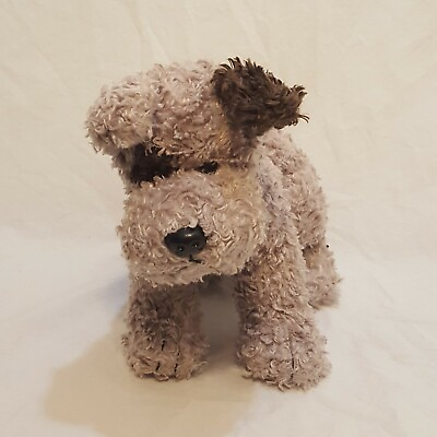 #ad Dog Puppy Plush Stuffed Animal 10quot; Ty 2005 Curly Fur Gray Brown $18.89