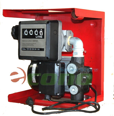#ad 16GPM 110v Electric Oil Fuel Diesel Gas Transfer Pump W Mechanical Meter Gallon $196.99