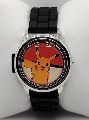 #ad Kids Pokemon Pikachu Hidden Dial Spinner Digital Watch G9 $16.99