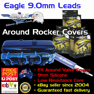 #ad EAGLE 9.0mm Ignition Spark Plug Leads SB Chev Around Valve Cover HEI 350 AU $201.16