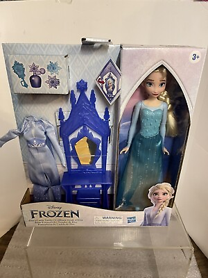 #ad Disneys Frozen Elsa#x27;s Castle Vanity Doll 2 Dresses And Accessories New $19.50