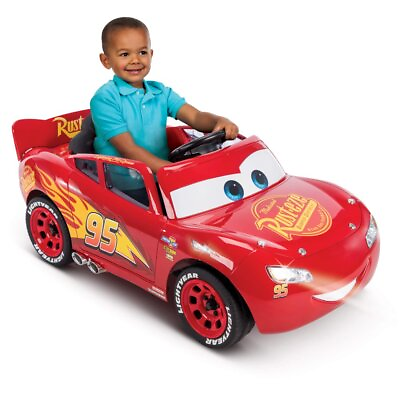#ad Cars Lightning McQueen Battery Powered Vehicle w Sound Effects Ages 3 $199.98