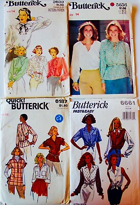 #ad U PICK Misses Vintage BLOUSE TOP TUNIC Sew Pattern Uncut $8.99
