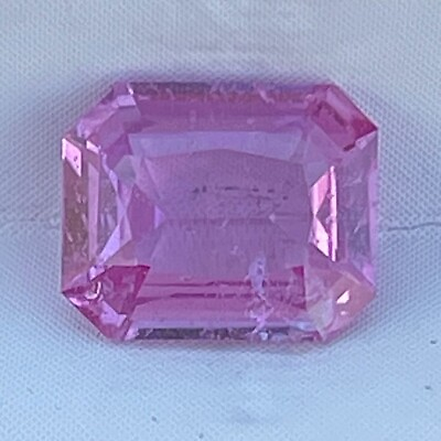 #ad CERTIFIED 100% Natural 1.01 Cts Pink Sapphire Octagon Cut Loose Gemstone $500.00