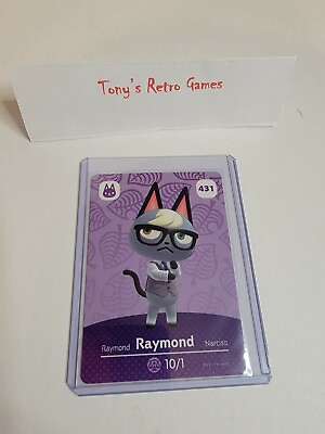 #ad SPRING SALE RAYMOND # 431 Animal Crossing Amiibo Card NINTENDO SERIES 5 MINT $11.89