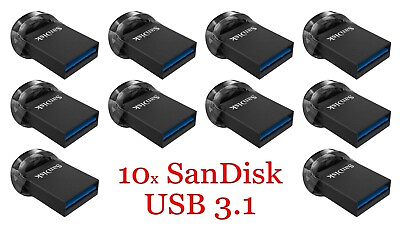 #ad LOT 10x SanDisk ULTRA FIT USB Drive 32 GB USB3.1 SDCZ430 032G $47.99