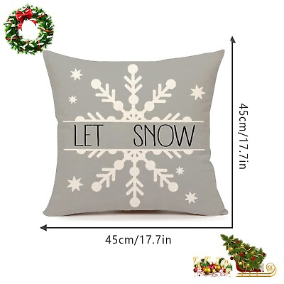 #ad 4 Pack Christmas Throw Pillow Covers 18#x27;#x27;x18#x27;#x27; Christmas Decor Scenery Throw $13.49